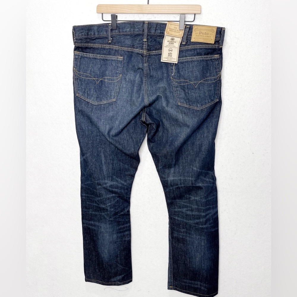 Polo Ralph Lauren Varick Slim Straight Jeans Light Weight Morris 38X34 Cotton - Picture 4 of 13